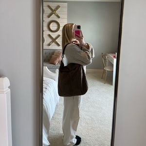 Brown Magnolia Shoulder Bag